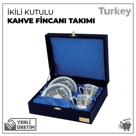 İkili Kutulu Kahve Fincanı Takımı İkili Kutulu Kahve Fincanı Takımı